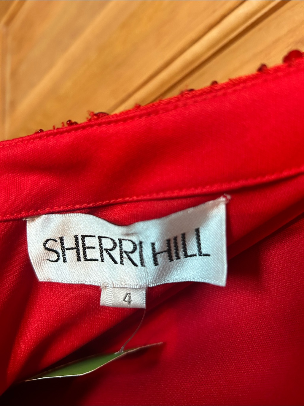 Sherri Hill Red Sequin Plunging V-Neck Prom Gown — image 3 of 6